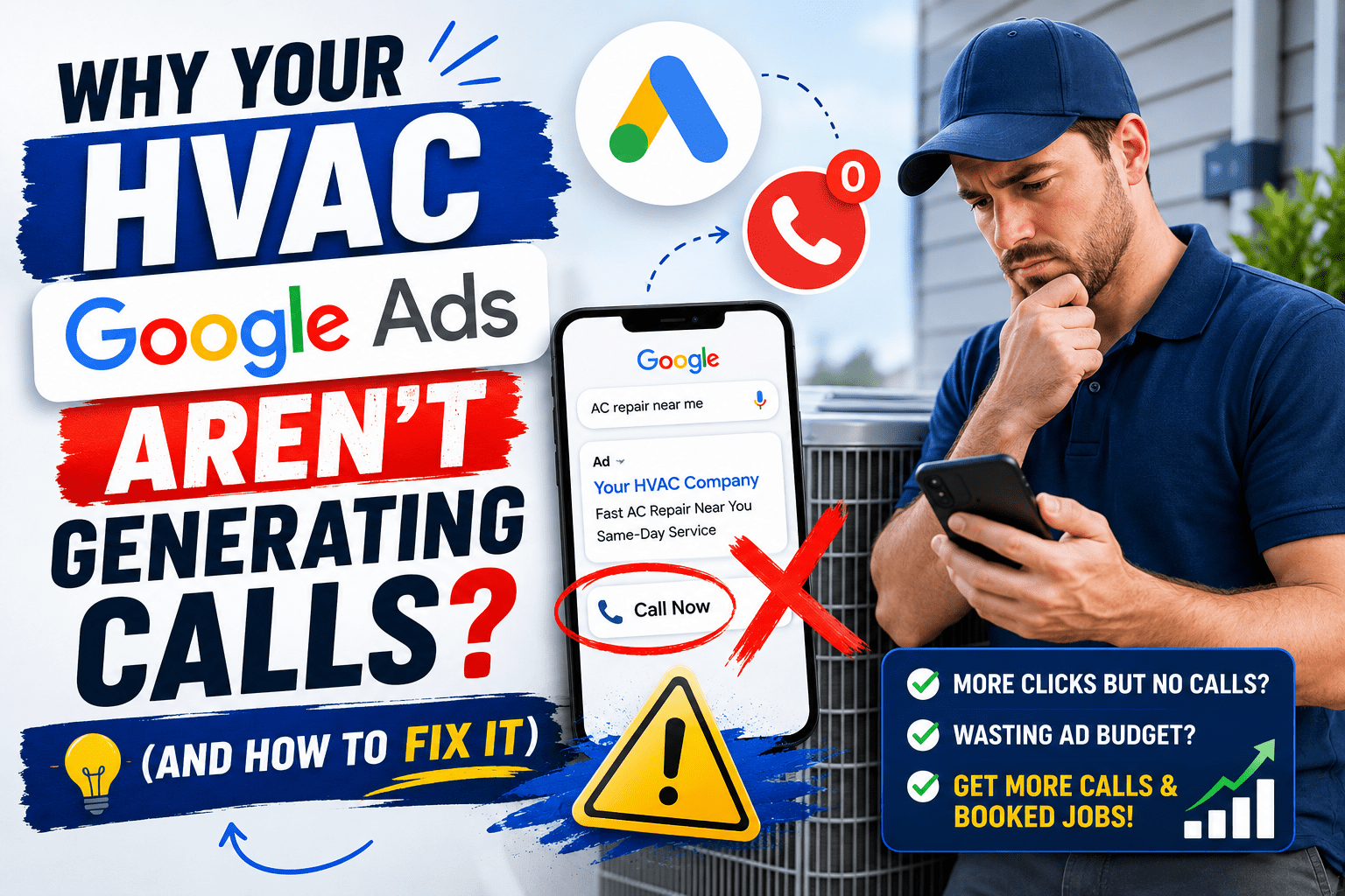 HVAC Google Ads not generating calls