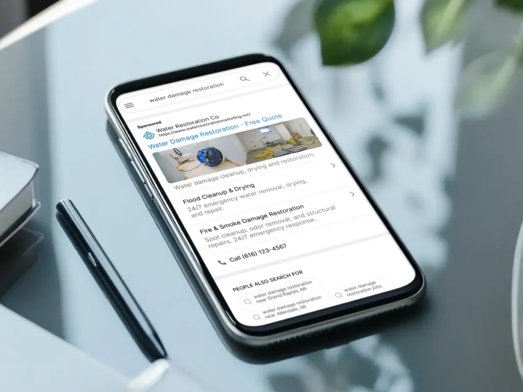 Water Damage Restoration Google Ads Not Generating Calls